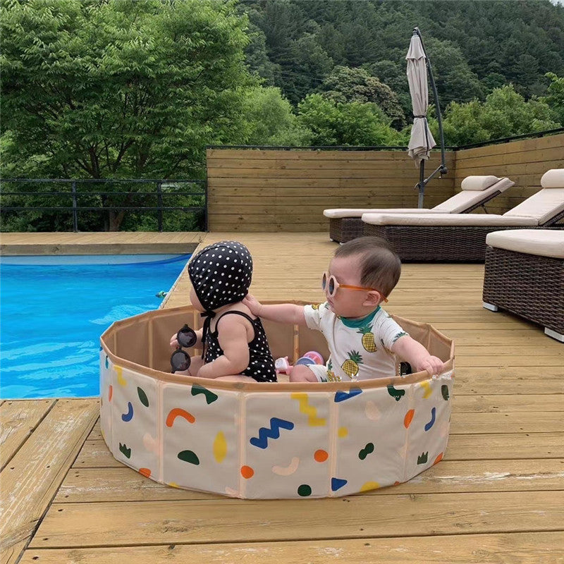 ins multifunctional folding swimming pool ocean ball pool baby playpen sand pool indoor leisure pool bathing fence