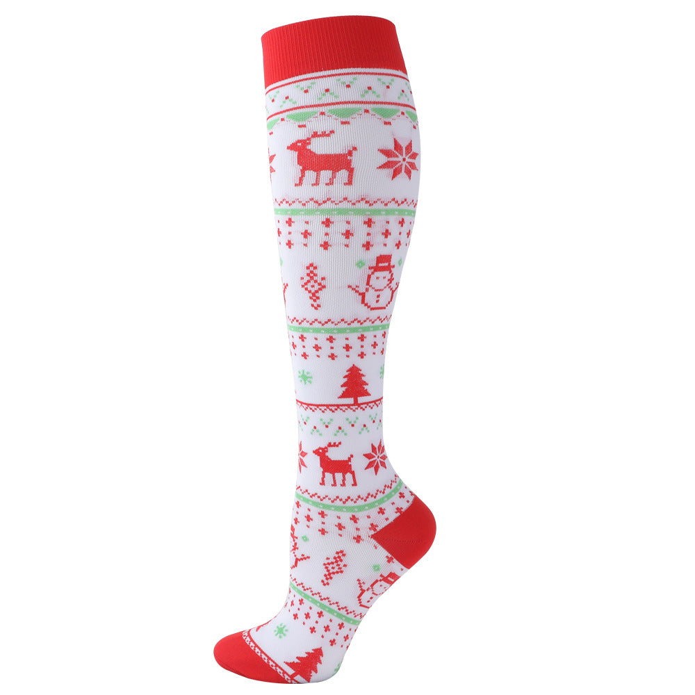 Christmas Compression Socks New Amazon Halloween Calf Socks Slim Legs Stretch Socks Leg Guards Sports Socks Wholesale