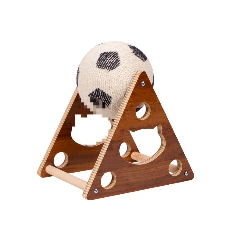 Cat scratching board cat toy wooden cat scratching ball rabbit claw sharpening hemp rope cat climbing frame durable cat scratching post pet supplies