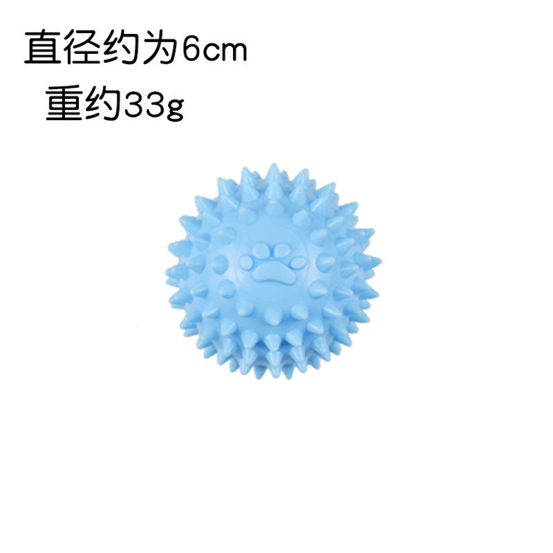 Pet TPR footprint ball toys Multi-color chewing teeth cleaning molars hollow cat dog educational toy ball