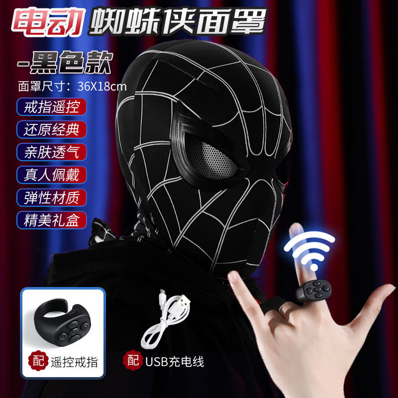 Cross-border Spider-Man headgear electric blinking luminous mask Miles Halloween cos helmet gift toy