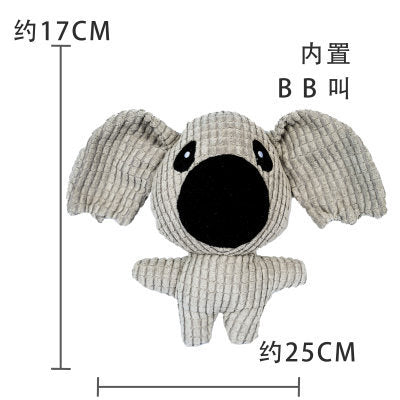 Plush Dog French Bulldog Bite-resistant Ball Rope Sounding Toy Fruit Cartoon Animal Cat Kitten Pet Supplies