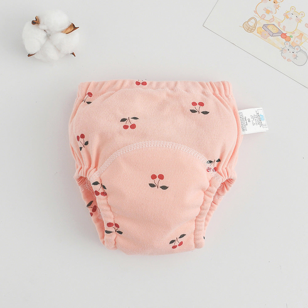 ins cartoon baby pee training pants pure cotton gauze diaper learning pants baby waterproof diaper pocket diaper pants