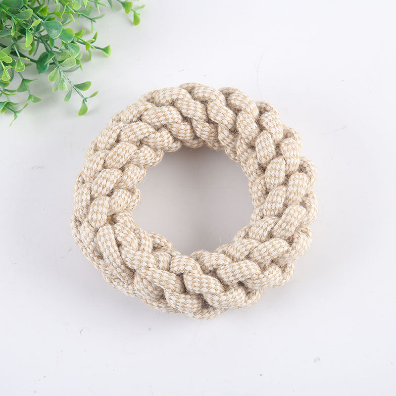 Sisal cotton rope corn stick cotton rope tie stick grinding toy ball teeth cleaning interactive dog chew rope pet cotton rope toy
