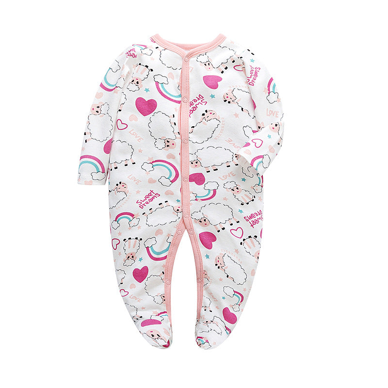 Manufacturers wholesale baby jumpsuits with feet and rompers for newborns jumpsuits with farts romper spring and autumn pajamas baby clothes