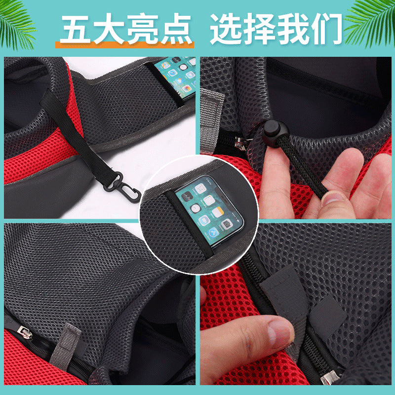 Exposed crossbody pet bag for going out portable bag for dogs chest pet crossbody bag backpack breathable pet shoulder bag