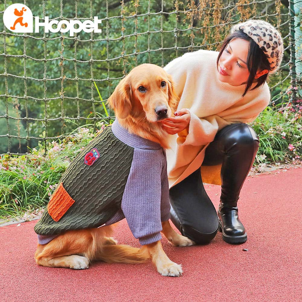 Big dog clothes Golden Retriever Labrador Husky Medium and large dog sweater pet winter thick autumn and winter clothes