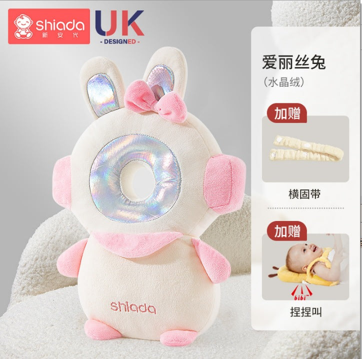 Baby anti-fall pillow baby head protection anti-fall hat cartoon children's toddler pillow anti-collision artifact breathable protective pad