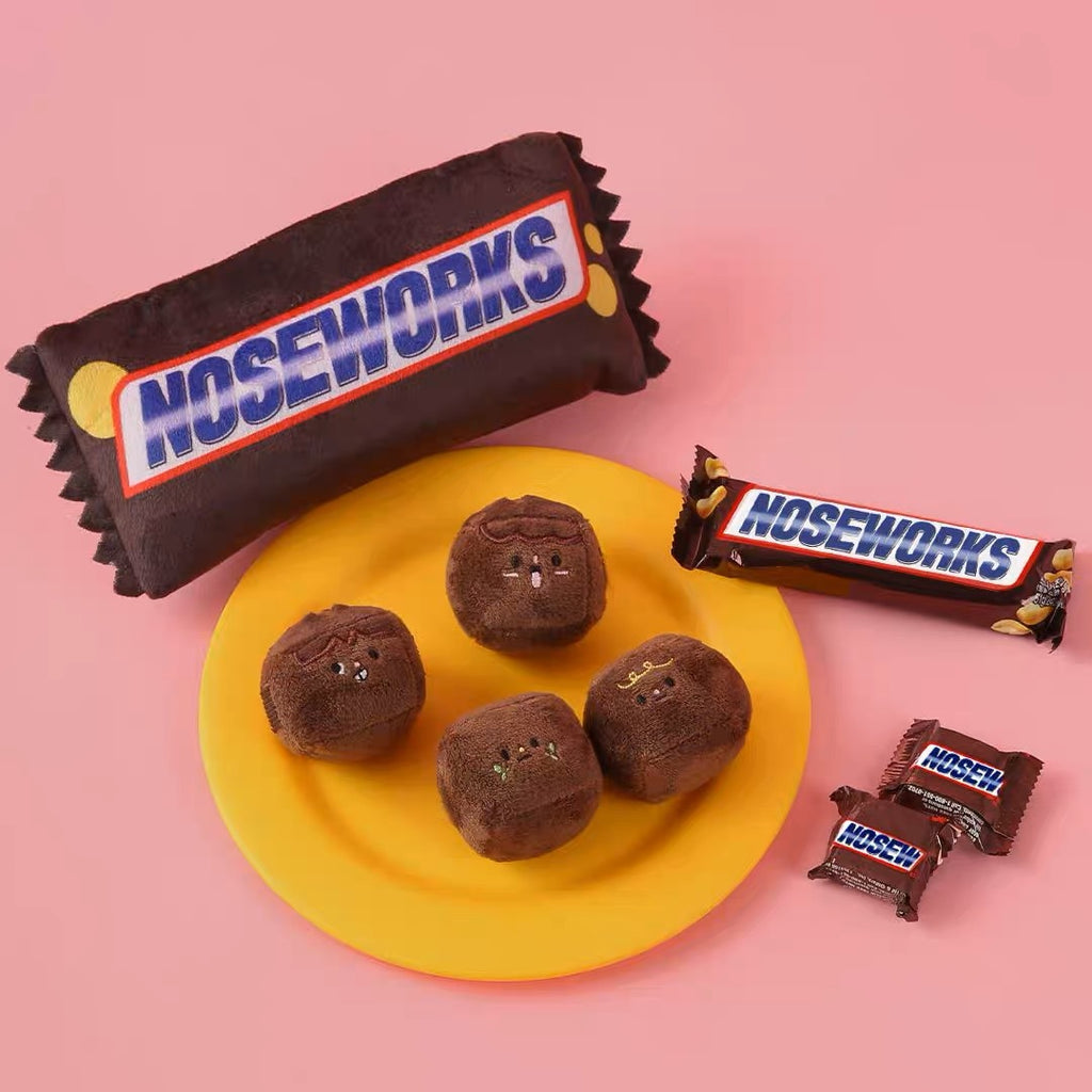 Korean new cute Tibetan food vocal slow eating plush pet toy Snickers small dog sniff bite pets