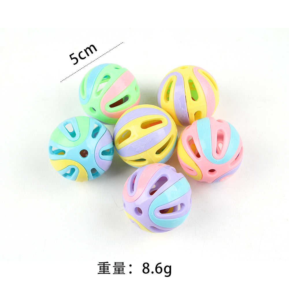 Summary of cat toy combination accessories Plastic bell ball flower drum rainbow ball feather mouse pet cat toy