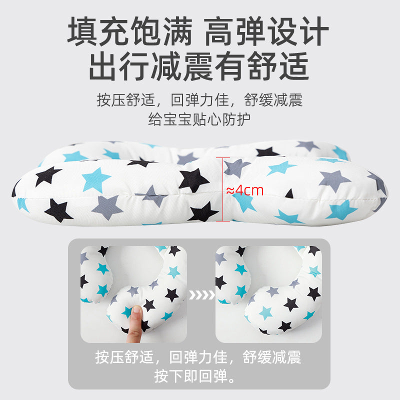 New style cartoon children's pattern children's U-shaped pillow travel stroller neck protection baby head shaping pillow spot