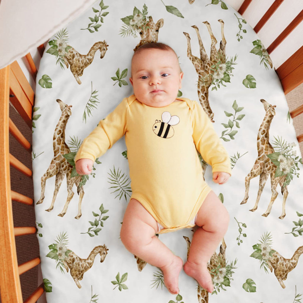 European and American baby cradle bed sheet elastic printing nursing table changing cover baby bedding set 1