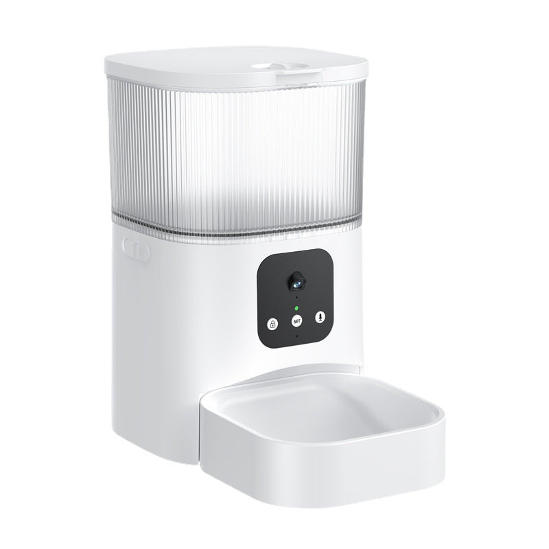 New pet intelligent automatic feeder cat timing quantitative remote feeding machine voice and video feeding machine