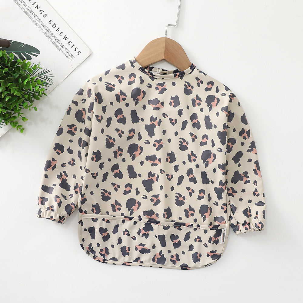 Danish children's waterproof anti-clothing bib baby eating bib super soft waterproof baby rice pocket anti-dirty feeding