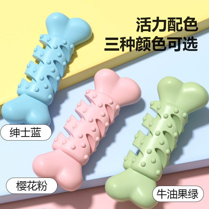 Cross-border new pet toy chewing middle wing bone toy TPR chewing teeth cleaning dog toy factory