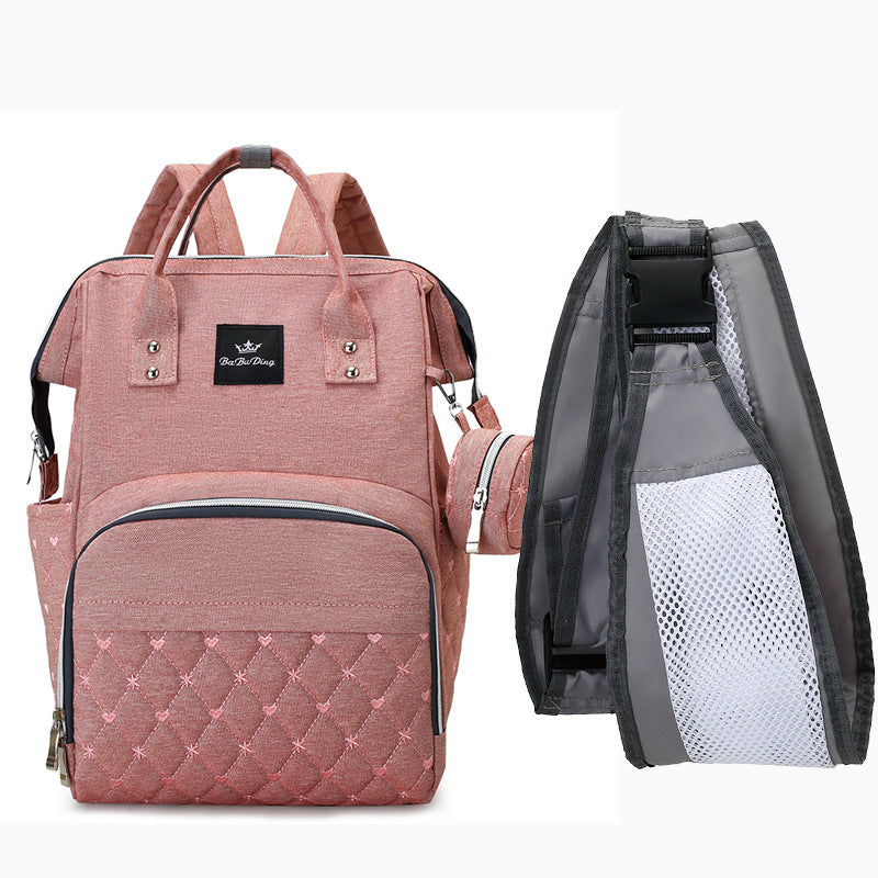 Mommy bag two-piece set with baby carrier multi-functional mother and baby bag with multiple pockets for going out portable mommy bag