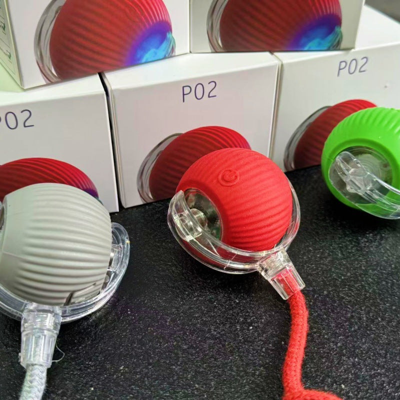 Pet toys cat toy ball self-hilarious ball to amuse cats and dogs rolling ball fur pet boredom relief plush ball cat toy