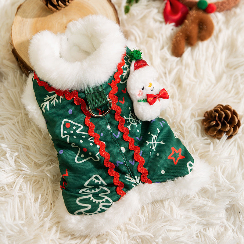 Puppy Autumn and Winter Christmas Elk Pet Sweater Cat Two-legged Knitted Sweater Warm Teddy Pet Clothes