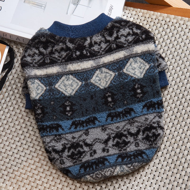 Dog sweatshirt factory batch cross-border e-commerce pet Christmas flannel French bulldog pet clothes hairless cats and dogs plus velvet