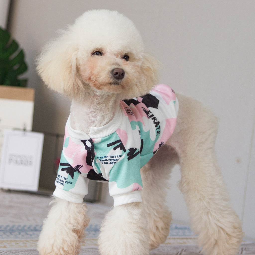 Dog Clothes Autumn and Winter Thin Cardigan Sweater Teddy Bichon Pomeranian Schnauzer Small Dog Cat Pet Clothes