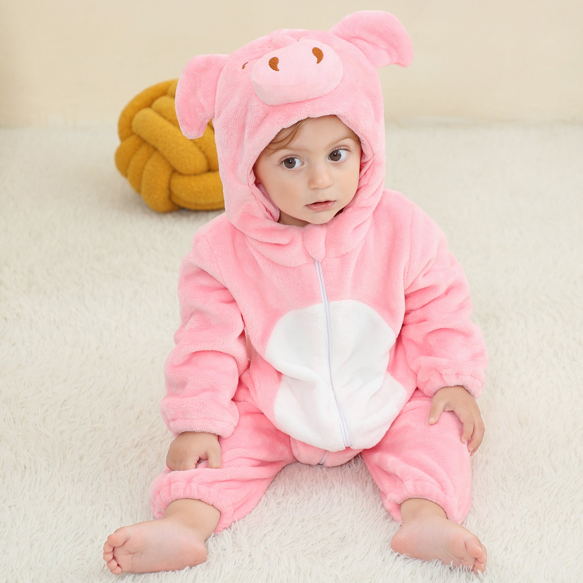 MICHLEY cross-border children's animal jumpsuits crawling clothes baby large size crawling clothes infant flannel crawling clothes