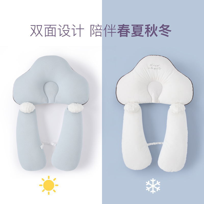 Cross-border product newborn baby shaping pillow 0-18 months old baby anti-tilt head flat head sleeping artifact