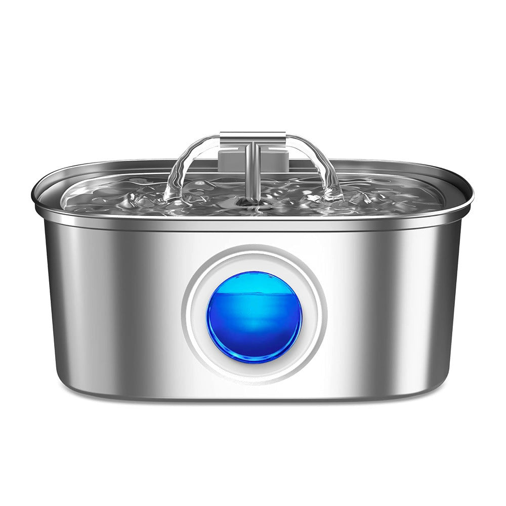 Source factory stainless steel pet smart water dispenser automatic circulation water 3.2L large capacity cat and dog water feeder