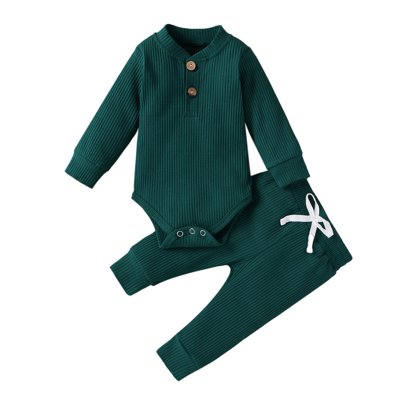 Baoxin children's clothing spring and autumn men and women baby infant cotton long-sleeved jumpsuit trousers home bottoming comfort suit