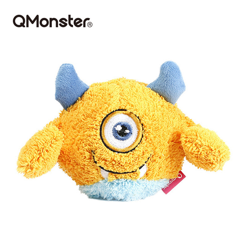 Qmonster dog toy beautiful plush Q Baolong egg sound thorn ball bite wear cute plush puppy pet ball