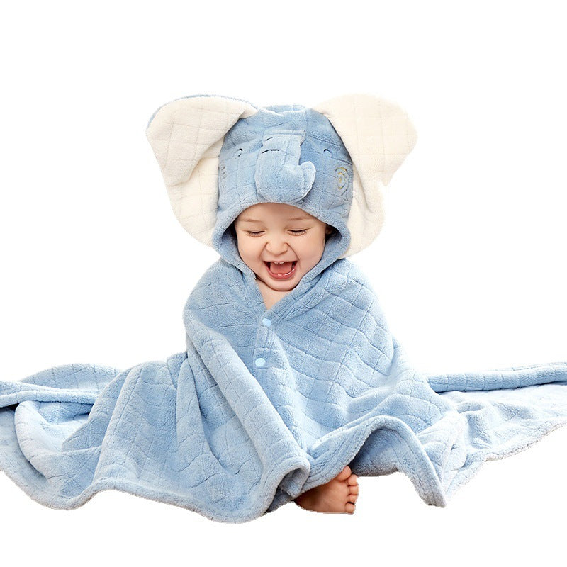 Baby bath towels, children's bathrobes, newborn baby towels, blankets, blankets, super soft absorbent, hooded quilts