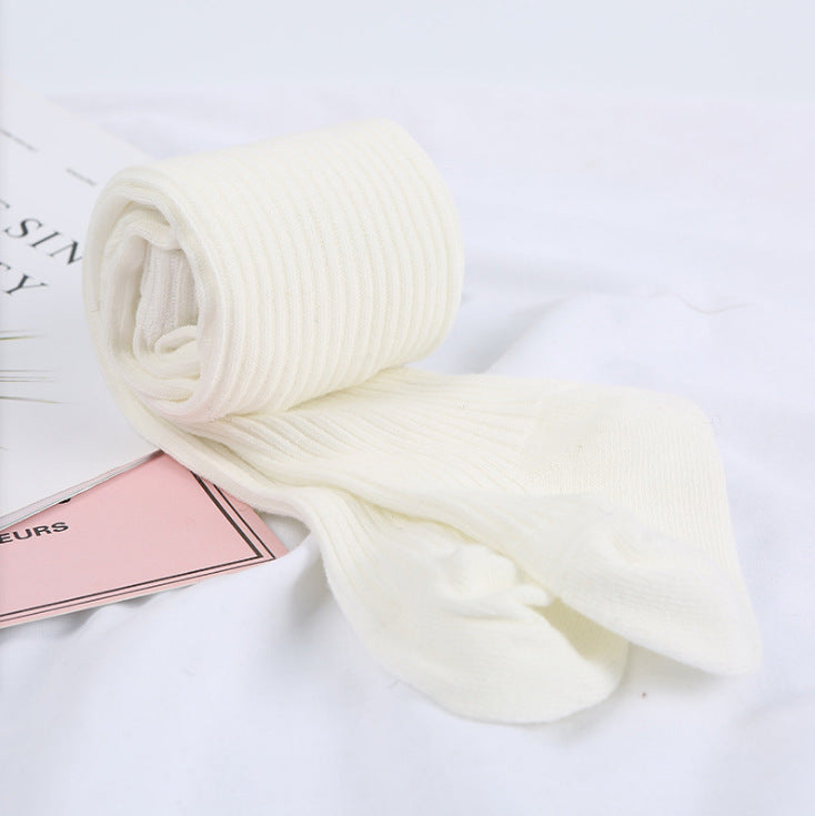 Spring and summer new candy-colored baby leggings with free opening children's pantyhose breathable sweat-absorbent cotton pantyhose