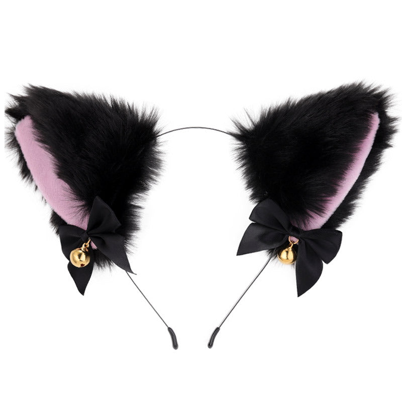 Amazon cross-border cat ear bell headband Cos cat girl hair accessories Christmas Halloween headdress accessories