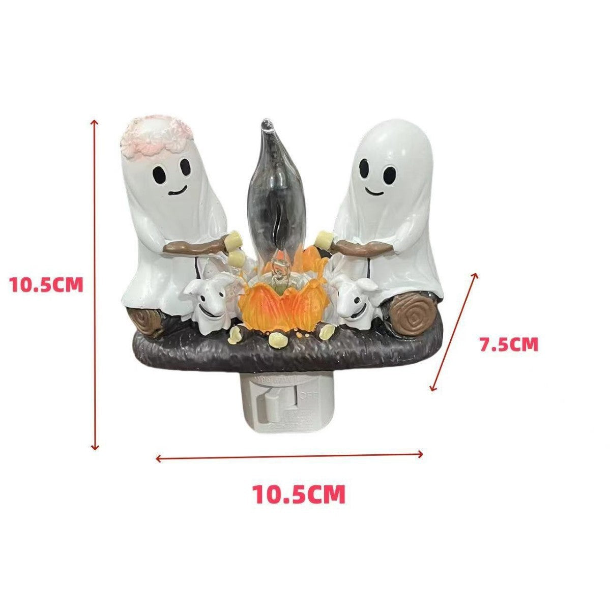 Cross-border new ghost bonfire party night light resin craft Halloween festival atmosphere decoration ornaments