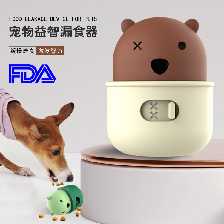 New pet food leaker dog teething educational toys silicone bite-resistant leaking food cup self-entertainment chewing toy