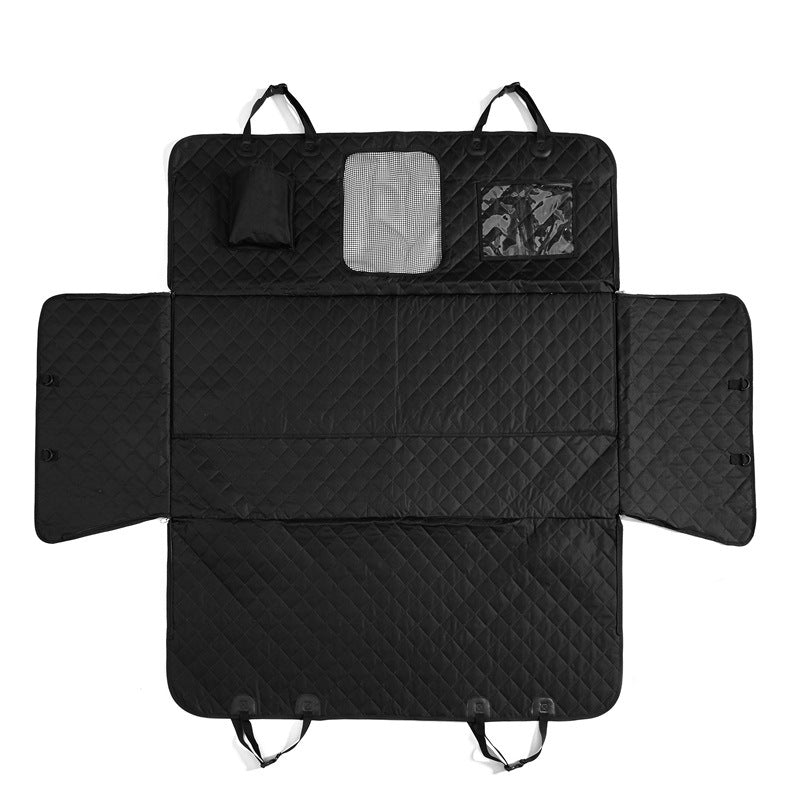 600D Oxford cloth waterproof pet car mat, fully surrounded and extended, load-bearing pet car mat, extended rear seat cushion