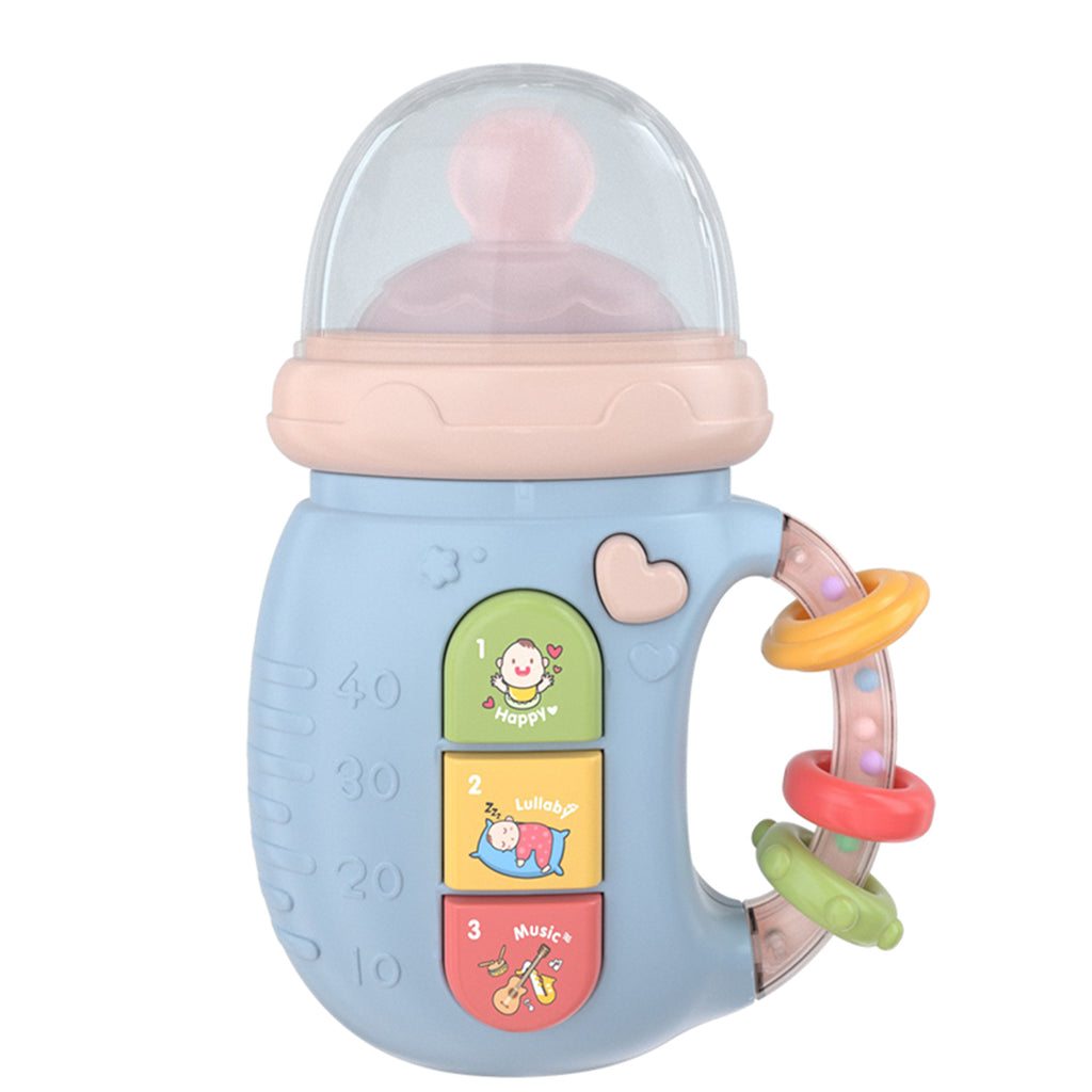 0-1 year old baby toys, newborn light music electric soothing bottle, rattle Chinese and English early childhood education mobile phone