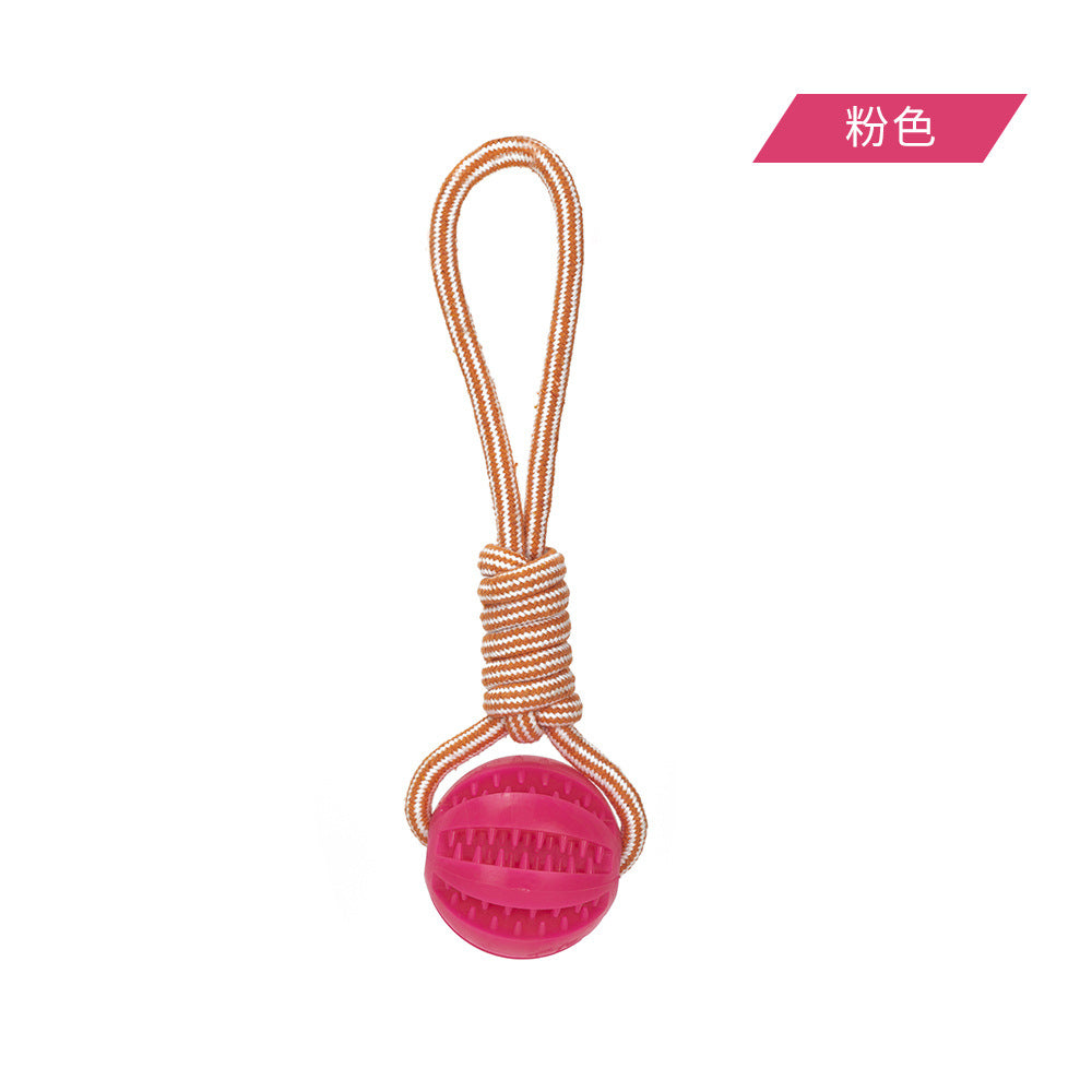 Wholesale drawstring dog toy missing food ball pet supplies spot grinding teeth cleaning teeth resistant to chewing interactive toys