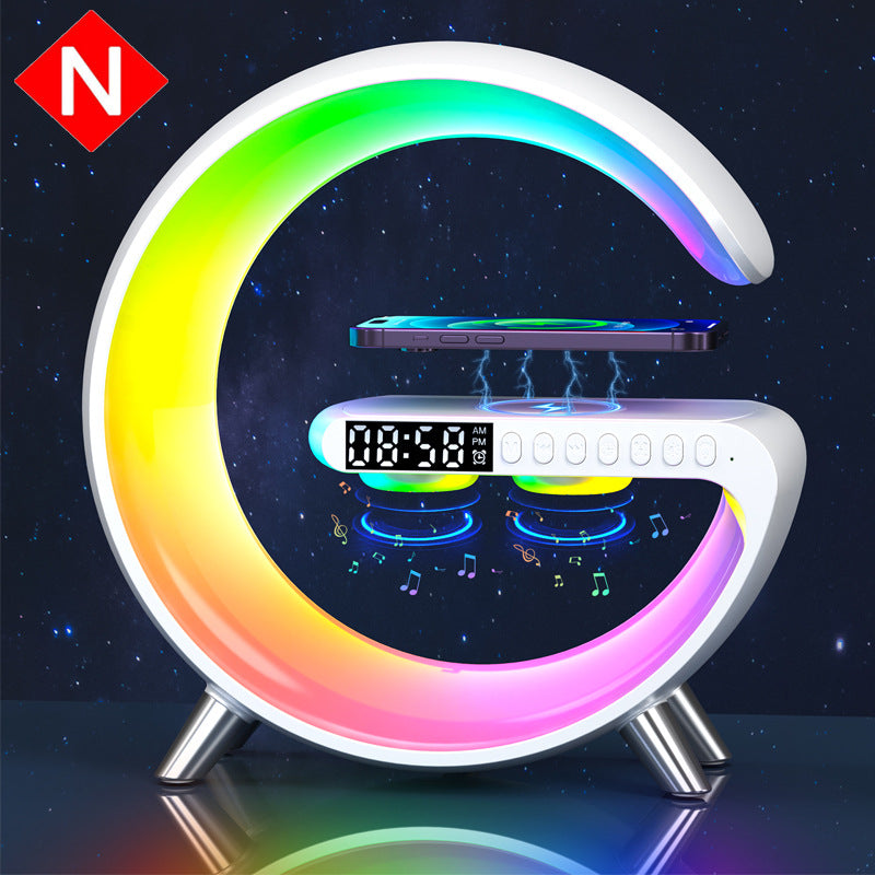 Explosive smart bluetooth speaker atmosphere light wireless charging night light sunrise wake-up light music rhythm atmosphere light