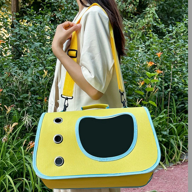 Wholesale cat bag convenient pet folding pet bag cat breathable space capsule single shoulder portable dog backpack