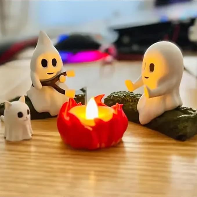 Cross-border new ghost bonfire party night light resin craft Halloween festival atmosphere decoration ornaments
