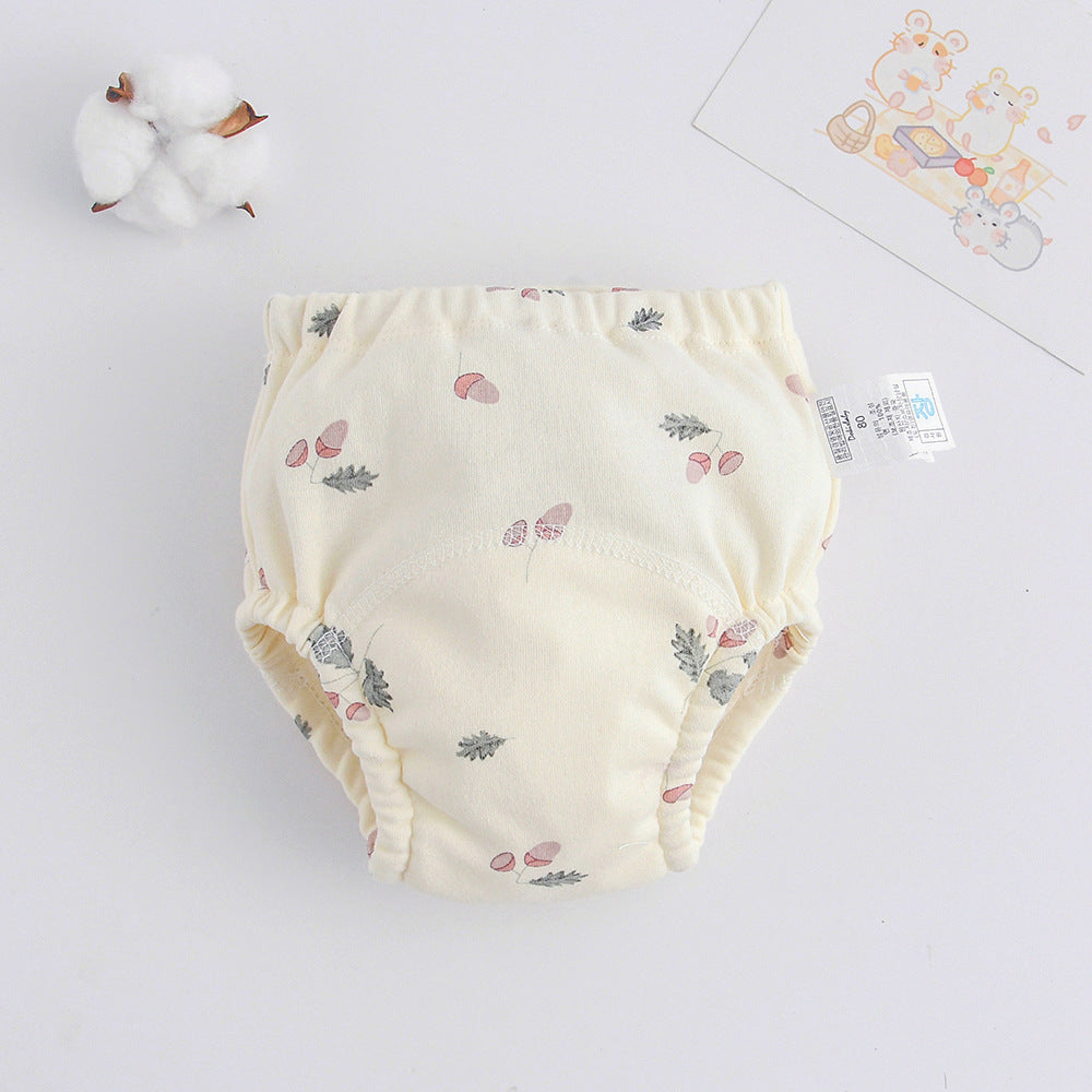 ins cartoon baby pee training pants pure cotton gauze diaper learning pants baby waterproof diaper pocket diaper pants