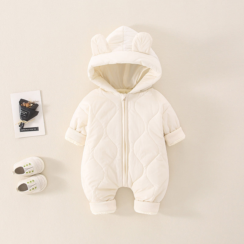 Baby autumn and winter clothes baby jumpsuit warm clothes newborn crawling clothes thick cotton clothes going out clothes cotton clothes romper