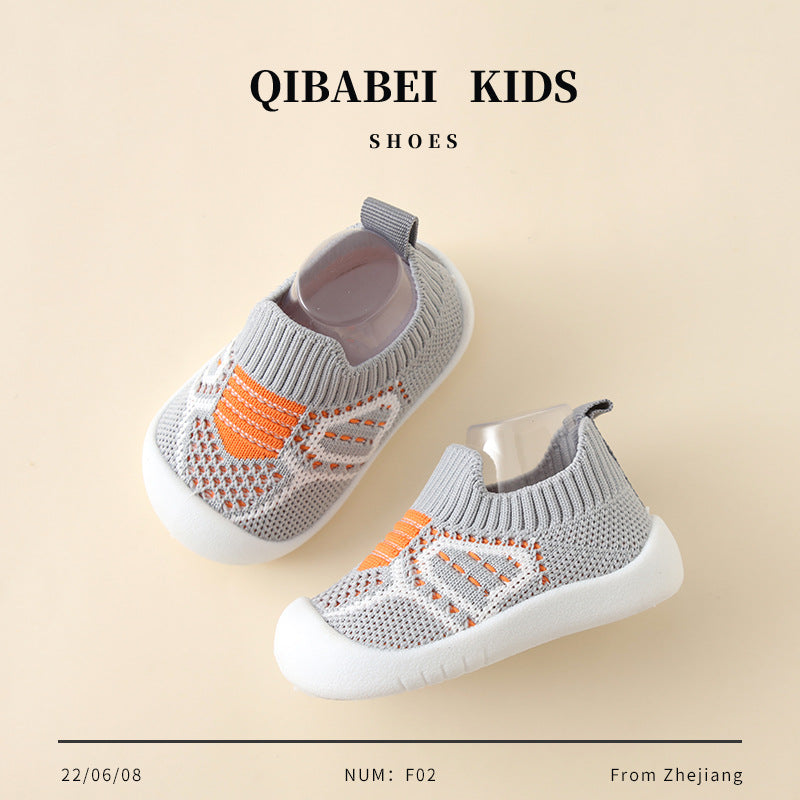 Baby learning shoes soft bottom non-slip baby shoes spring and autumn slip-on 01-3 years old children's boys and girls spring and autumn shoes and socks for toddlers