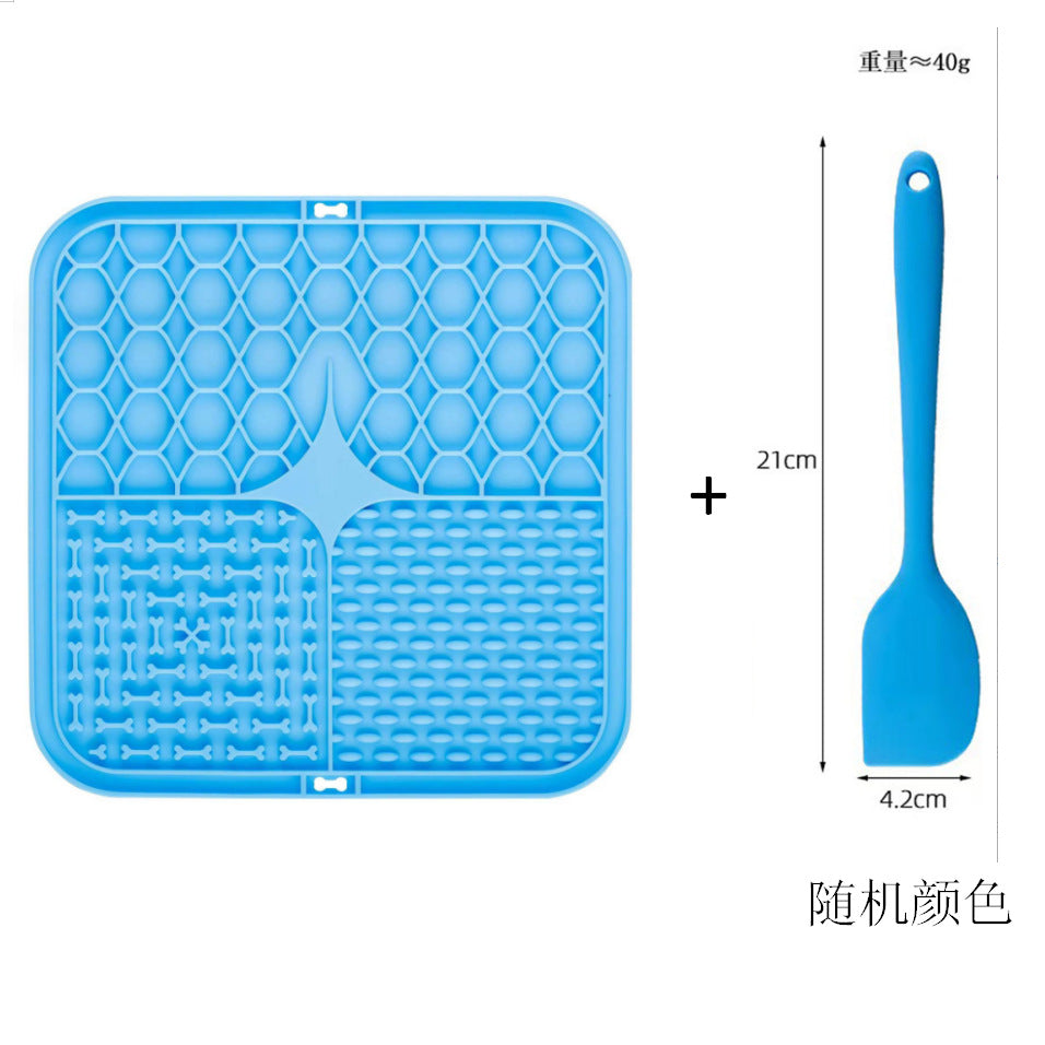 Licking mat slow feeding mat dog bowl cat pet puppy anti-choking soft silicone toy small dog food tray food bowl