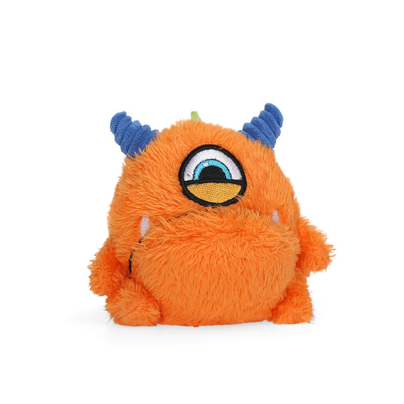 Q-monster Beautiful Plush First Generation Q Treasure Monster Big Eyes Plush Pet Voice Interactive Dog Toy Spiny Ball