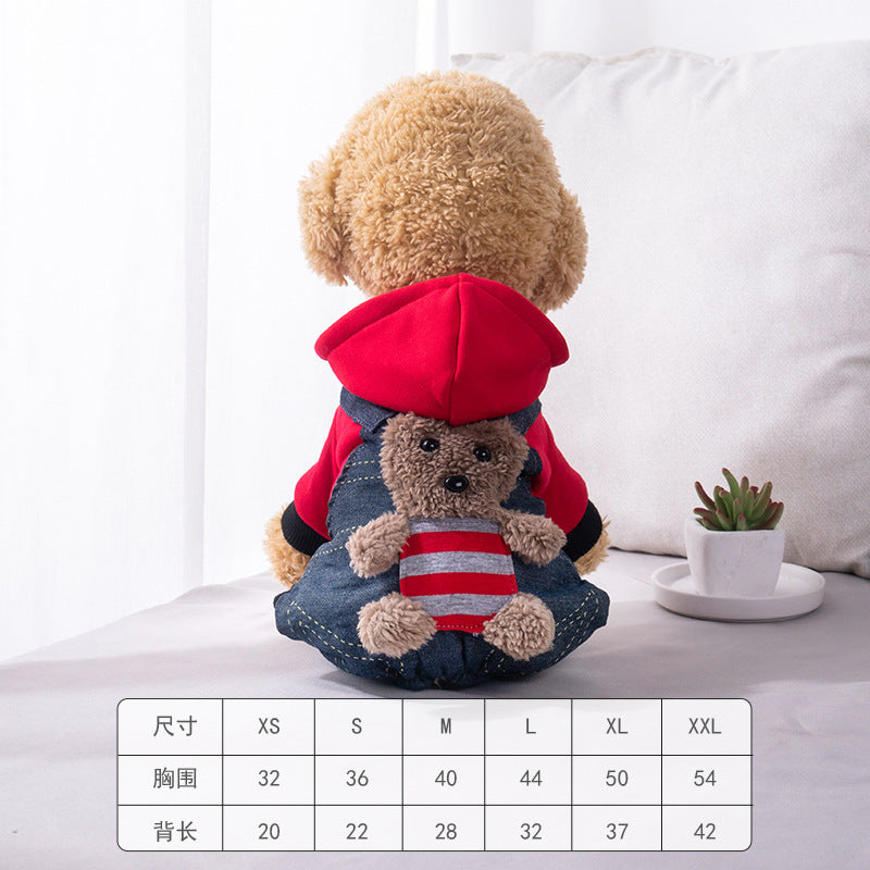 Pet clothes transformation clothes coral fleece autumn and winter dinosaur four-legged dog winter clothes cat pet clothes wholesale