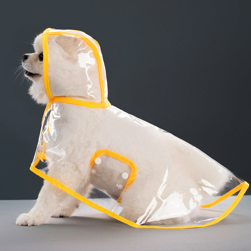 Pet raincoat transparent dog raincoat factory direct wholesale one piece waterproof windproof pet clothes large dog