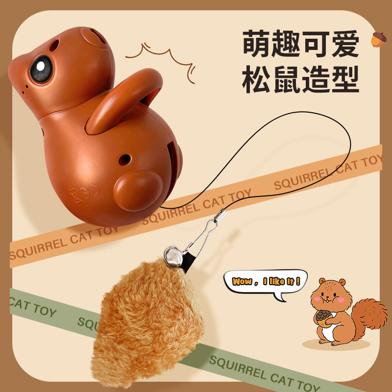 Pet smart lifting cat toy electric squirrel hanging cat ball cat self-entertainment artifact cross-border wholesale