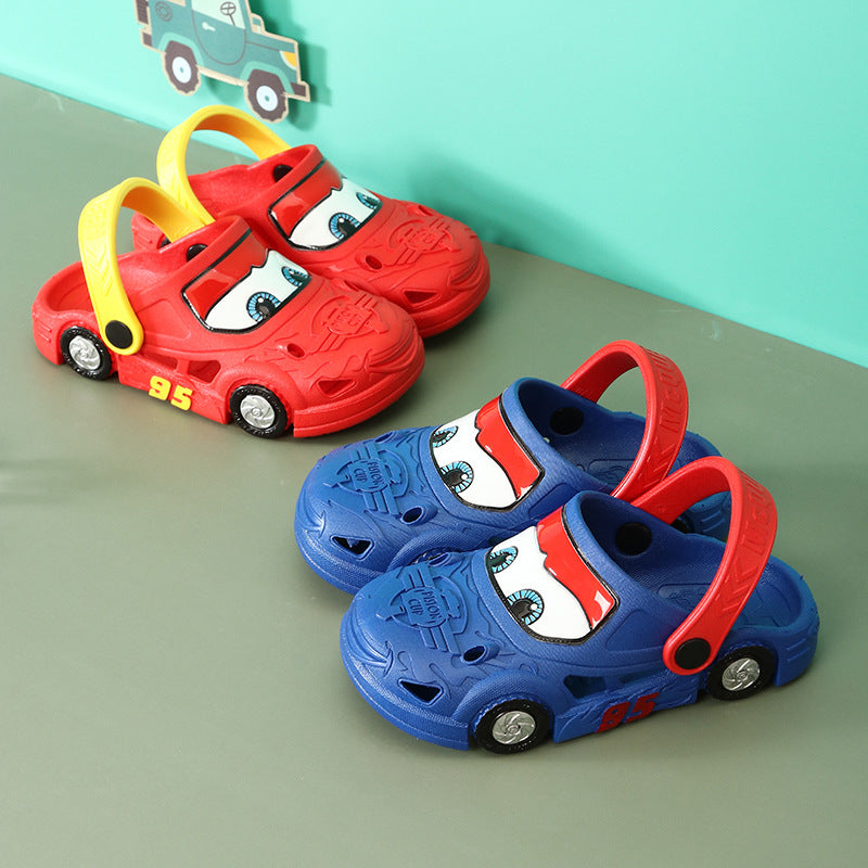 Children's slippers summer 1-3 years old 2 boys indoor car beach hole shoes toddler baby anti-slip sandals