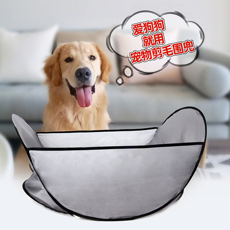 Pet hair clipping tool pet shaving bib to prevent pet hair from falling to the ground household dog hair clipping bib